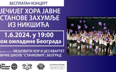 Besplatan koncert horske muzike u Domu omladine Beograda