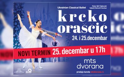 Zbog velikog interesovanja, dodatni termin – balet Krcko Oraščić 25. decembra u 17h