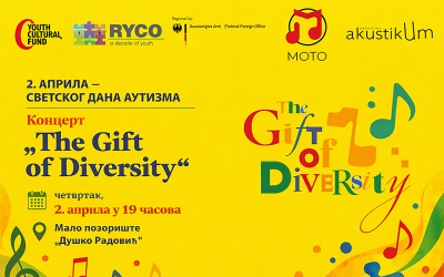 Koncert „The Gift of Diversity“ – 2. april u 19 u Malom pozorištu „Duško Radović“