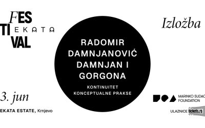Izložba Radomira Damnjanovića Damnjana i grupe Gorgona i Beogradski Dzez Orkestar na otvaranju prvog Ekata festivala