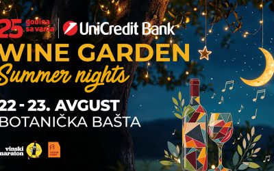 UniCredit Bank Wine Garden Summer Nights 2026 – magične noći 22. i 23. avgusta u Botaničkoj bašti