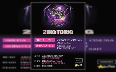 2 Big To Rig ekskluzivno 26. i 29. avgusta u CineStaru i Concept Cinema