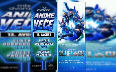 Specijalno „Anime veče“ uz anime film „Blue lock“ 13. avgusta u mts Dvorani
